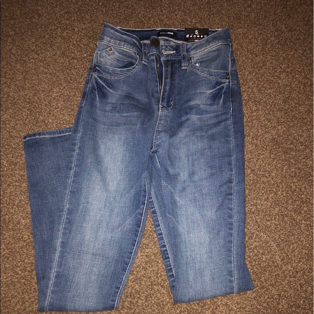 Brand New Fashion Nova Light Wash Jeans